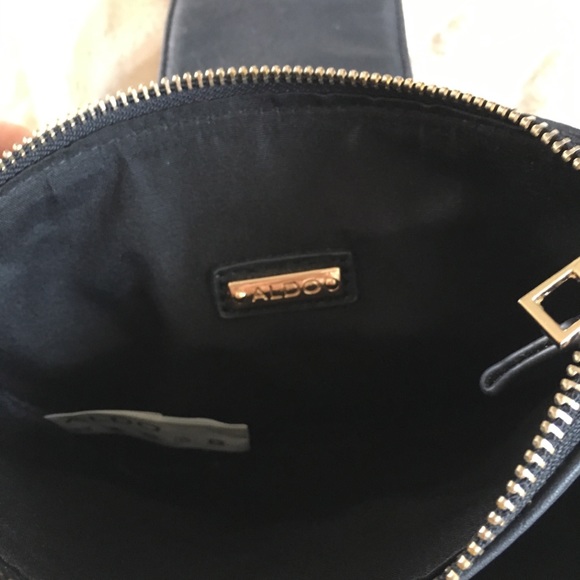 - ALDO black crossbody purse with gold detailing - Picture 7 of 7